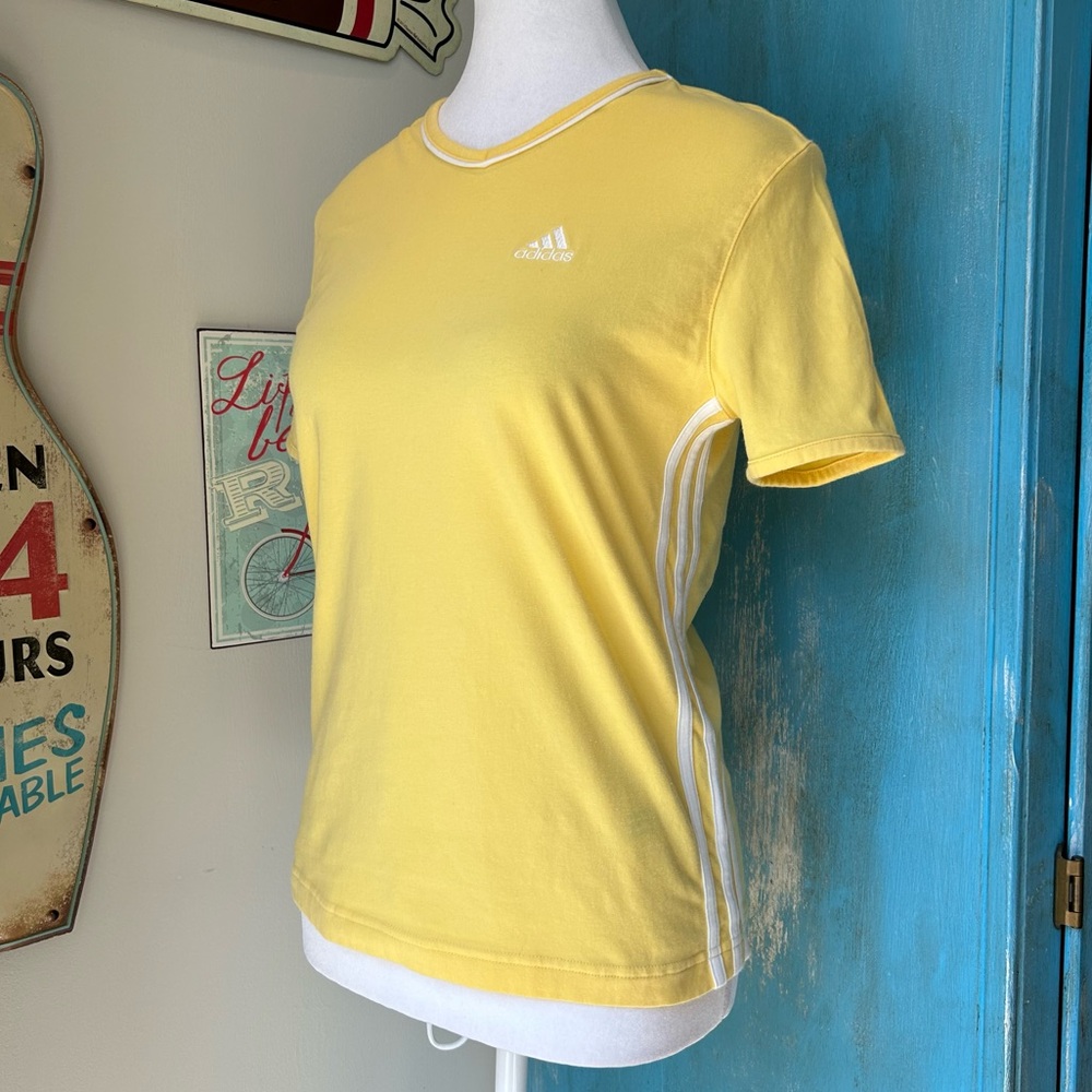 Yellow Adidas V-Neck Shirt - Picture 7 of 8